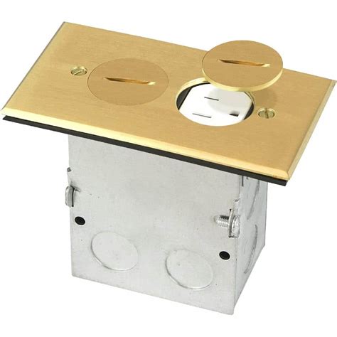 how to install electrical floor box hideaway|Floor Box Kit with Screw Caps, Electrical Box for Wood Sub.